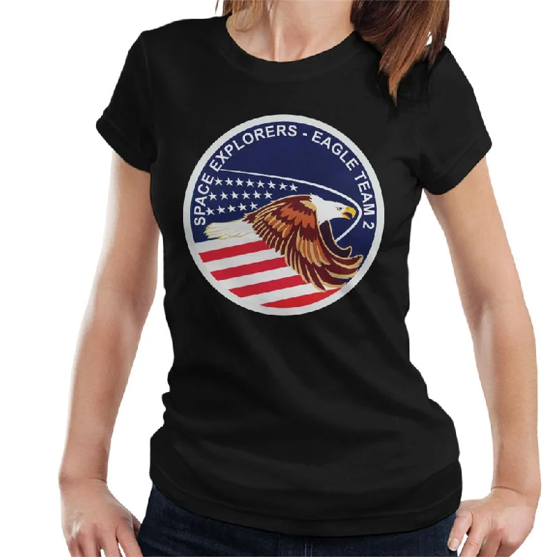 NASA STS 51I Space Shuttle Discovery Mission Patch Women's T-Shirt-- Front Pockets Side Pockets Patch Pockets NASA STS 51I Space Shuttle Discovery Mission Patch Women's T-Shirt-- Front Pockets Side Pockets Patch Pockets