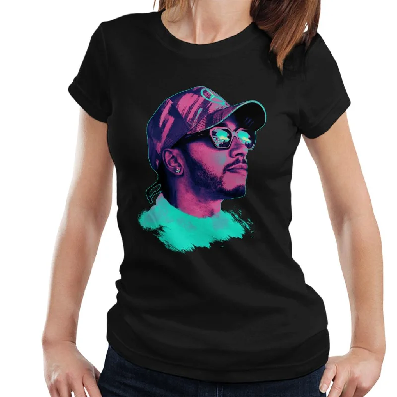 Motorsport Images Lewis Hamilton Spanish GP Neon Art Women's T-Shirt-- Rayon Fabric Velvet Fabric Corduroy Fabric Motorsport Images Lewis Hamilton Spanish GP Neon Art Women's T-Shirt-- Rayon Fabric Velvet Fabric Corduroy Fabric