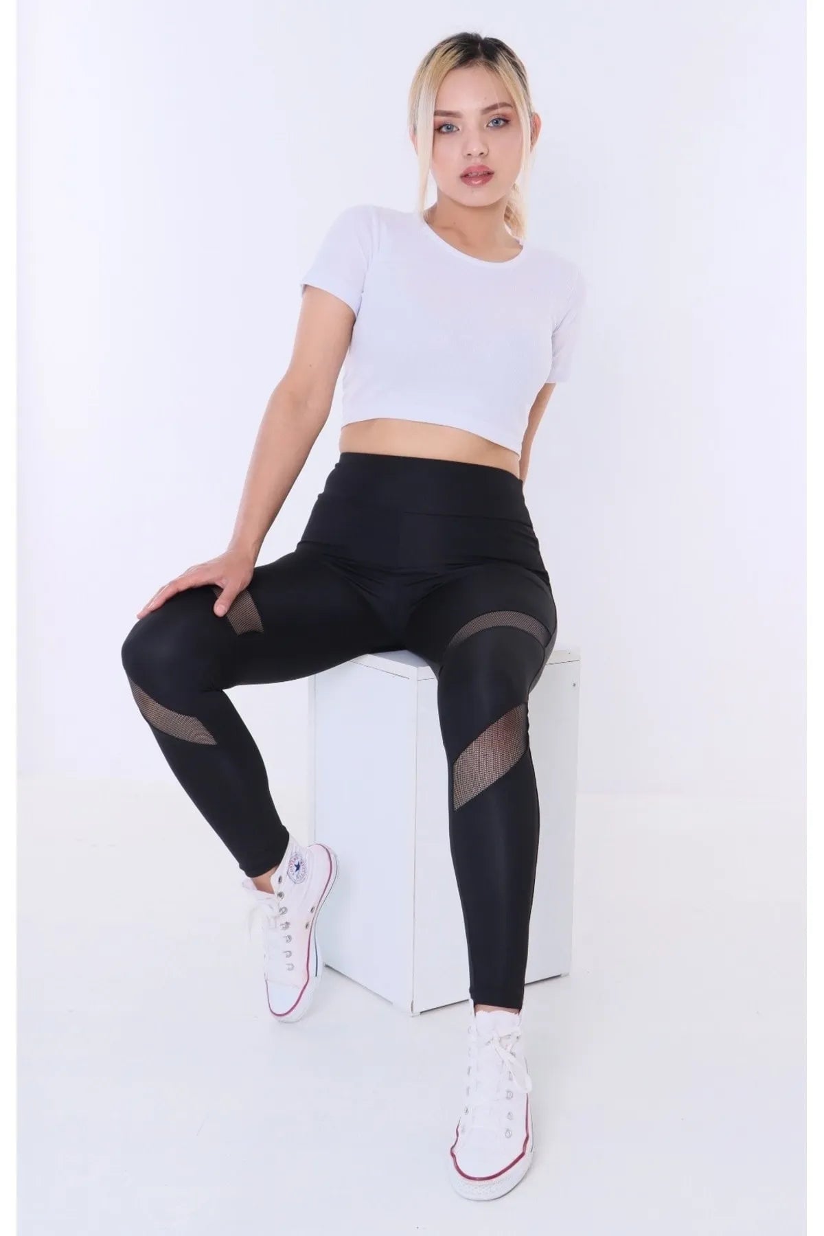 Buzzard Women's Elephant Detailed Black Leggings Stylish Yoga Leggings