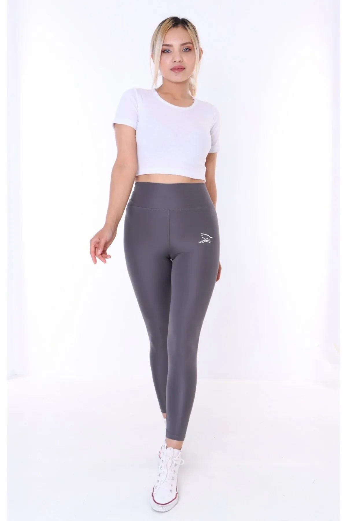 Buzzard Women's High Waist Anthracite Gray Long Tights Leggings Elegant Black Leggings Buzzard Women's High Waist Anthracite Gray Long Tights Leggings Elegant Black Leggings