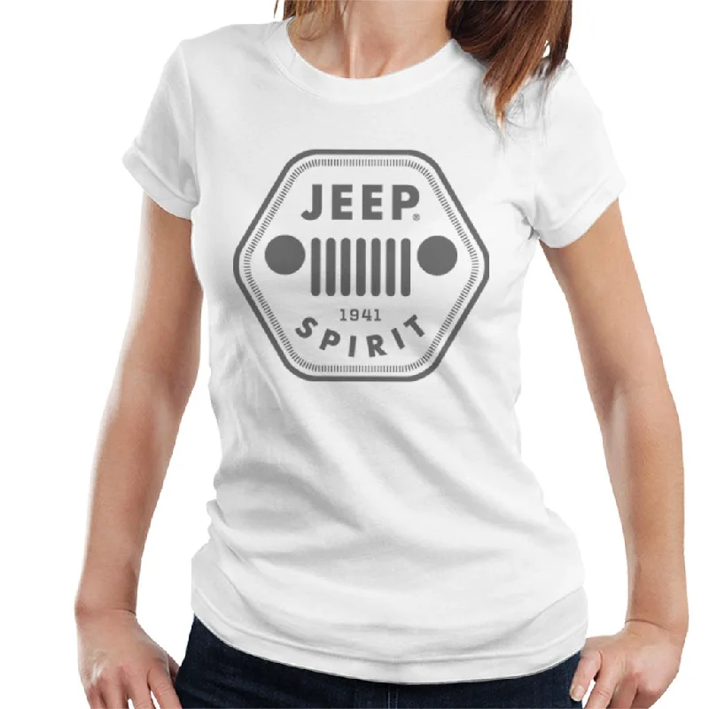 Jeep 1941 Spirit Logo Women's T-Shirt-- Houndstooth Herringbone Solid