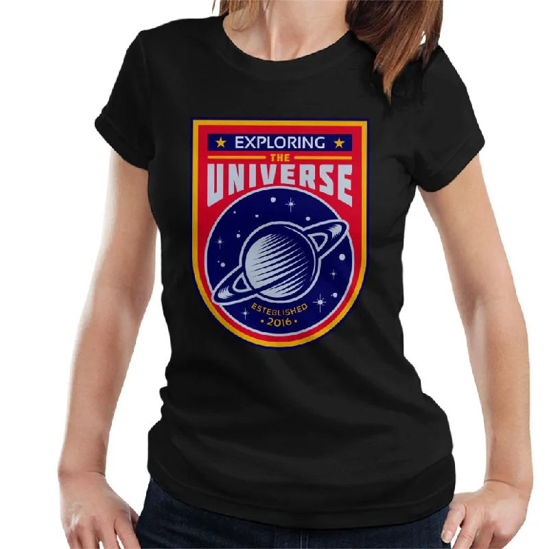 NASA Exploring The Universe Saturn Women's T-Shirt-- Handmade Hand-knitted Hand-woven