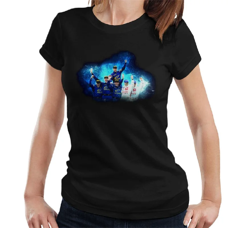 Motorsport Images Subaru Impreza Celebration Waving Women's T-Shirt-- Casual Formal Business Motorsport Images Subaru Impreza Celebration Waving Women's T-Shirt-- Casual Formal Business