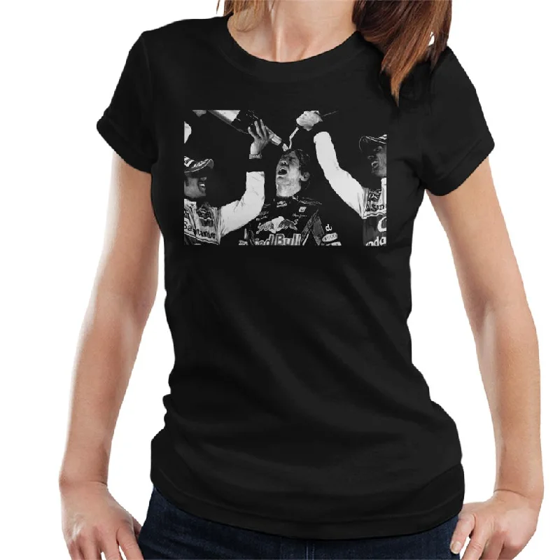 Motorsport Images Sebastian Vettel Yas Marina Circuit 2010 Women's T-Shirt-- Polka Dot Checkered Tartan Motorsport Images Sebastian Vettel Yas Marina Circuit 2010 Women's T-Shirt-- Polka Dot Checkered Tartan