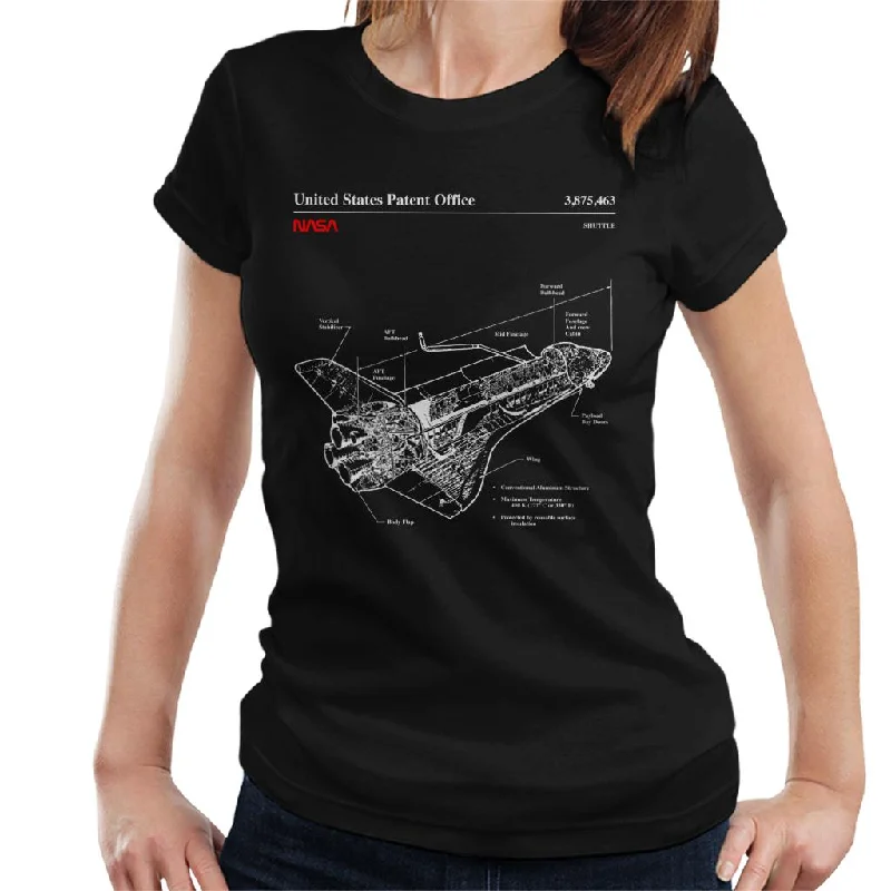 NASA Shuttle Structure Blueprint Women's T-Shirt-- Chenille Fabric Brocade Fabric Lace Fabric NASA Shuttle Structure Blueprint Women's T-Shirt-- Chenille Fabric Brocade Fabric Lace Fabric