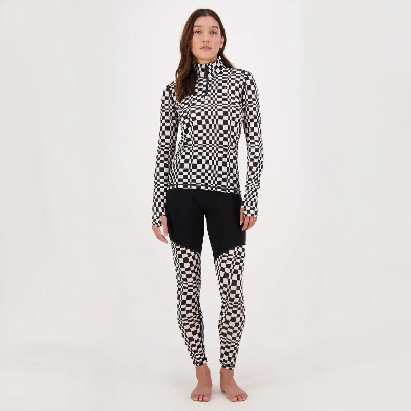 Mons Royale (Sample) - Women's Cascade Merino Flex 200 Legging - Checkers Fashionable High-Rise Leggings