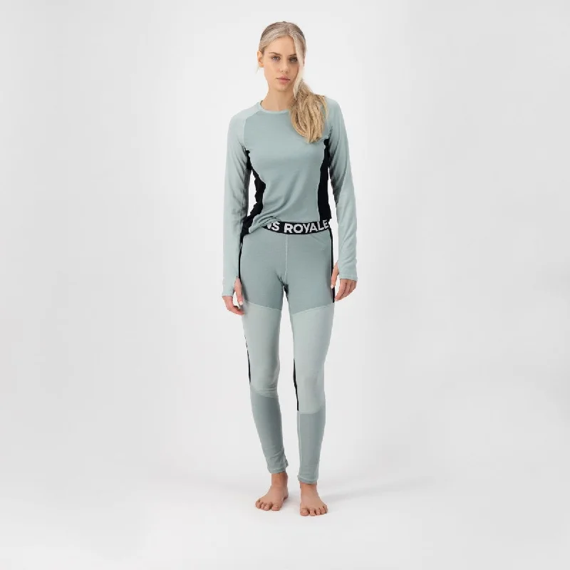 Mons Royale - Women's Olympus Legging - Glacier/Dew/Black Fashionable Seamless Leggings Mons Royale - Women's Olympus Legging - Glacier/Dew/Black Fashionable Seamless Leggings
