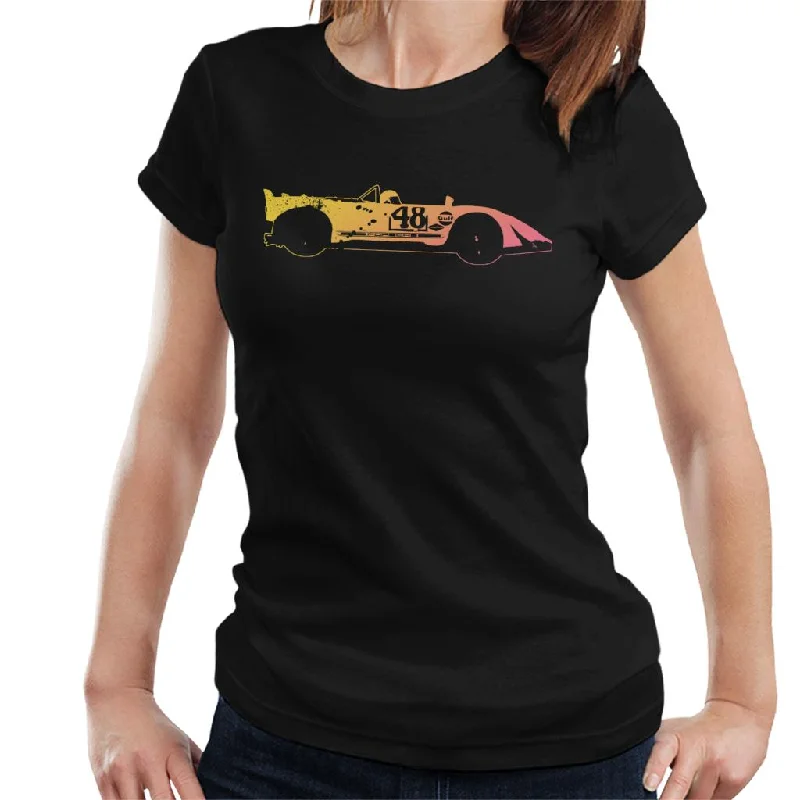 Motorsport Images Porsche 907 22 1st Position Women's T-Shirt-- Boxy Fit Fitted Loose Motorsport Images Porsche 907 22 1st Position Women's T-Shirt-- Boxy Fit Fitted Loose