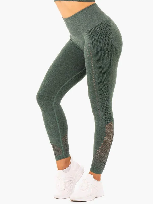 Ryderwear Seamless Staples Leggings - Forest Green Marl Comfortable Tummy Shaping Leggings Ryderwear Seamless Staples Leggings - Forest Green Marl Comfortable Tummy Shaping Leggings