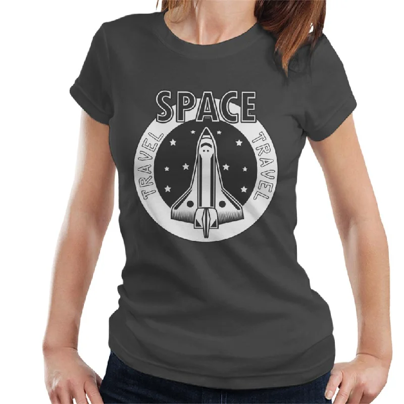NASA Space Travel Rocket Women's T-Shirt-- Lace Blend Ribbed Blend Corduroy Blend