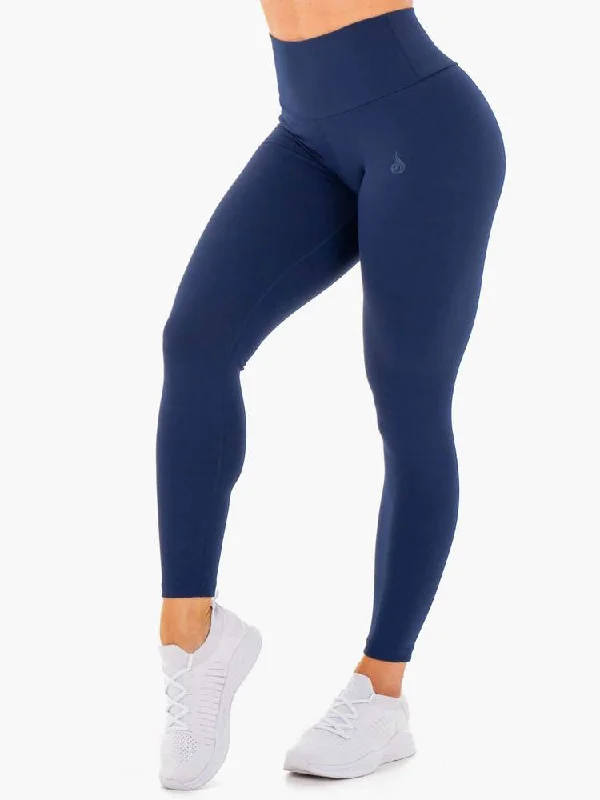 Ryderwear Motion High Waisted Leggings - Navy Trendy Minimalist Leggings