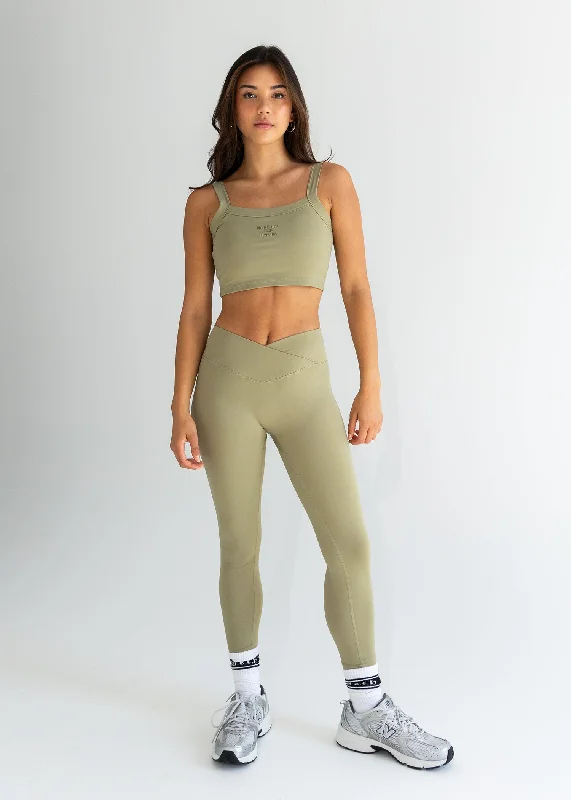 ECO-SOFT WRAP OVER LEGGINGS Trendy Color Block Leggings