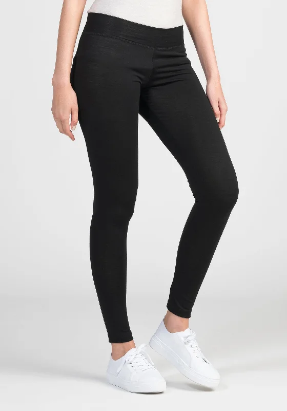 Merino Leggings Trendy Black Mesh Leggings