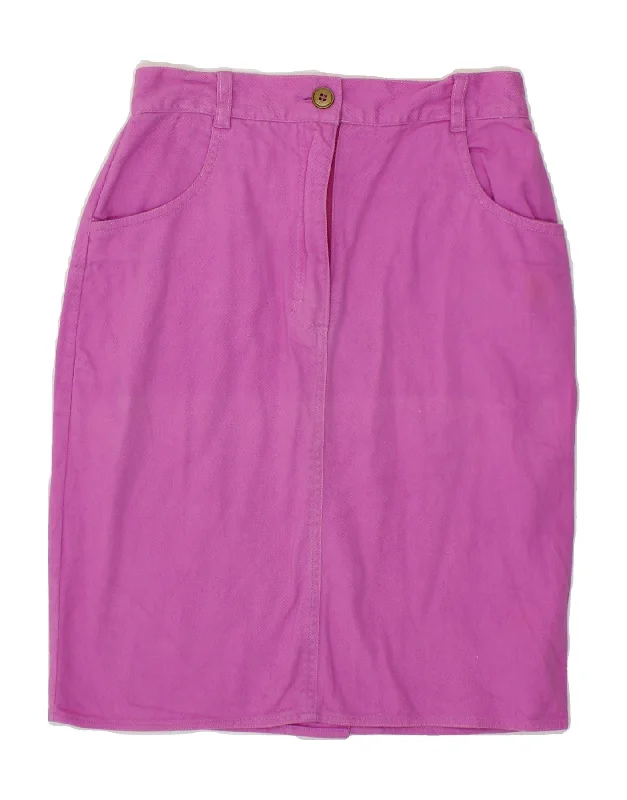 VINTAGE Womens Straight Skirt IT 40 Small W25 Pink boho skirt vibe