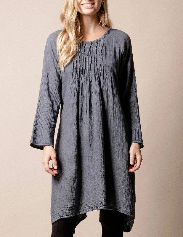 Brenley Tunic Dress - Grey Tunics Seasonal trendy