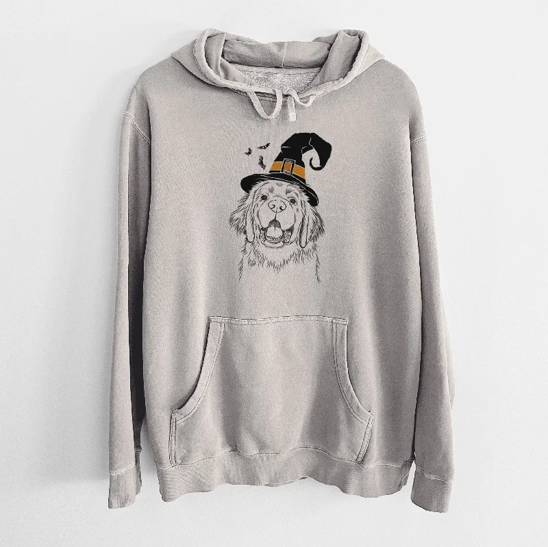 Witch Mozart the Newfoundland - Unisex Pigment Dyed Hoodie Hoodie with High Neck Warm Protective Witch Mozart the Newfoundland - Unisex Pigment Dyed Hoodie Hoodie with High Neck Warm Protective