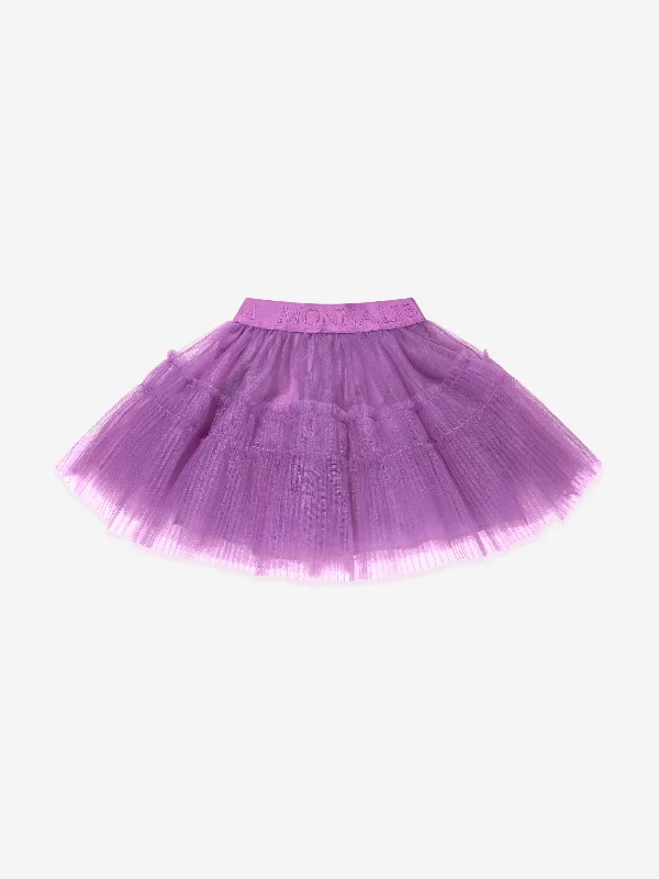 Monnalisa Girls Tulle Skirt in Purple corduroy skirt durable