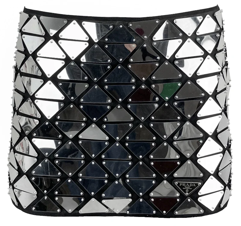 Prada Mini Skirt in Black/Silver cashmere skirt rich