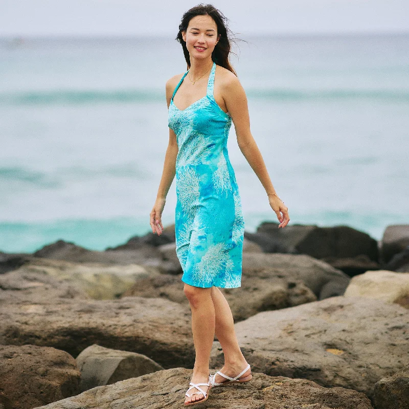 Coral Print Sea Green