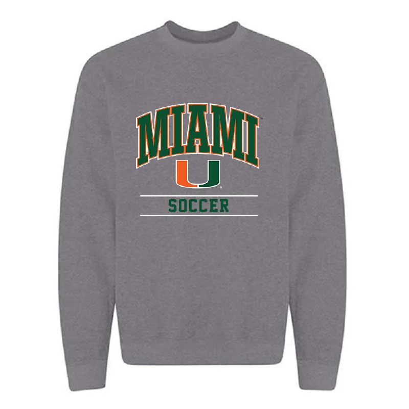 Miami - NCAA Women's Soccer : Vikki Alonzo - Classic Shersey Crewneck Sweatshirt Hoodie with Pattern Geometric Abstract Miami - NCAA Women's Soccer : Vikki Alonzo - Classic Shersey Crewneck Sweatshirt Hoodie with Pattern Geometric Abstract