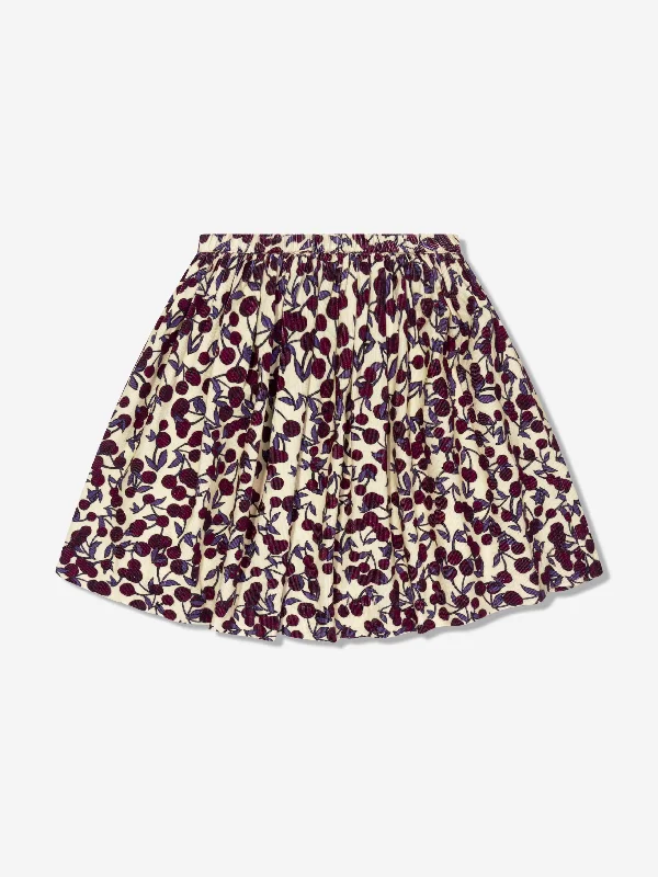 Bonpoint Girls Suzon Cotton Skirt in Multicolour mini skirt trendy