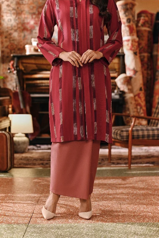 The Akar Kita Women Folded Skirt - Dark Mauve corduroy skirt durable