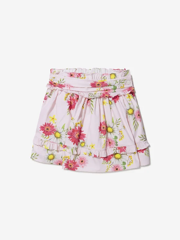 Patachou Girls Cotton Flower Print Skirt leather skirt bold
