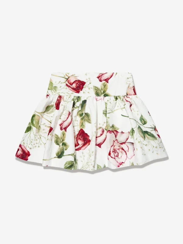 Monnalisa Girls Skirt linen skirt breathable
