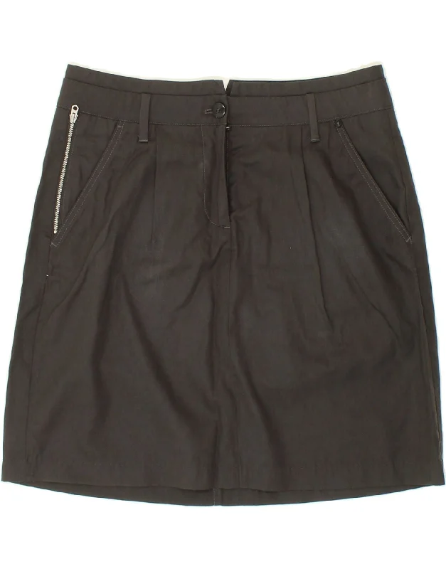 G-STAR Womens Low Waist A-Line Skirt W32 Large Grey Lyocell pleated skirt texture