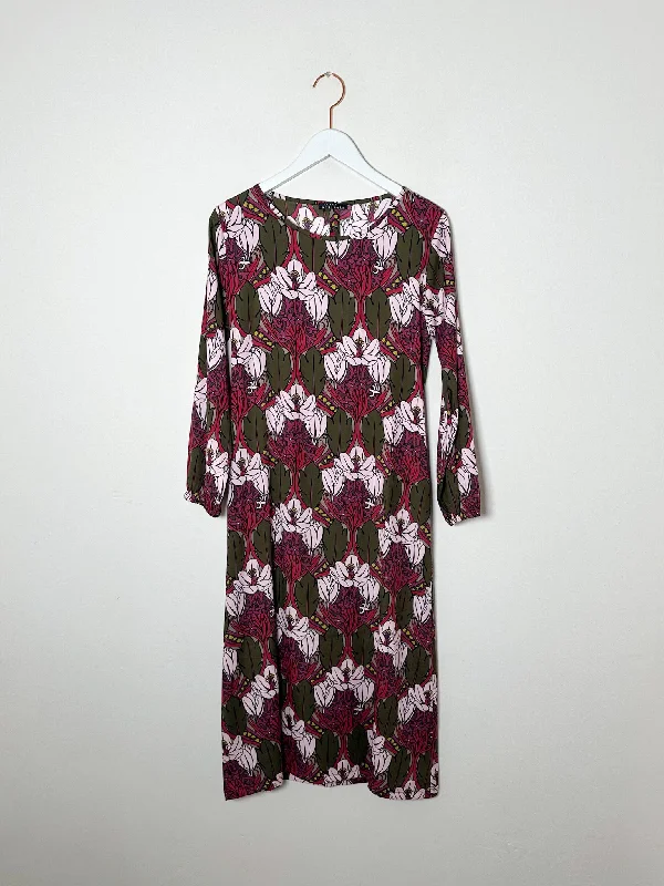 Laura Urbinati - Longuette Dress - Powder/ Army/ Black Tunics Recommended stylist