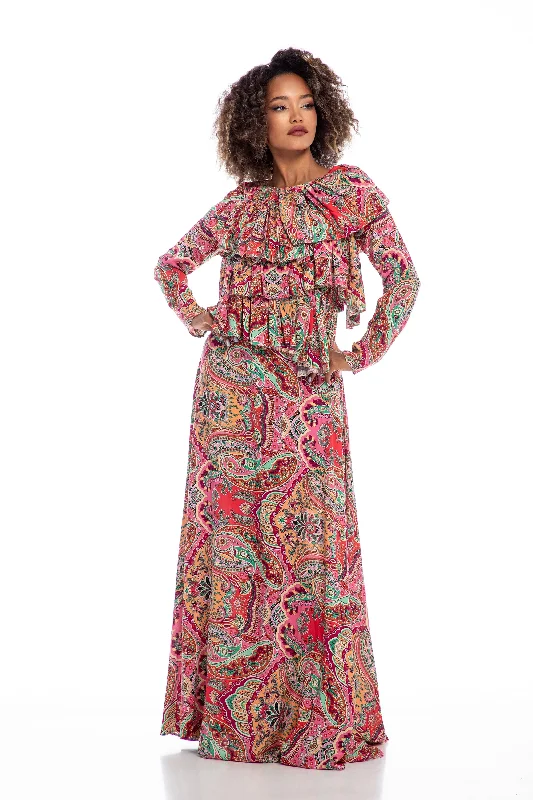 Long dress with Ruffles Tunics Canvas sturdy