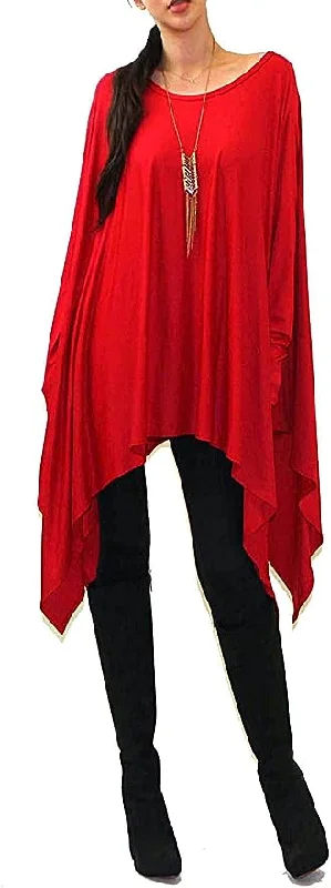 SexyRed Asymmetrical Tunic Top Dress Tunics Prom sequined