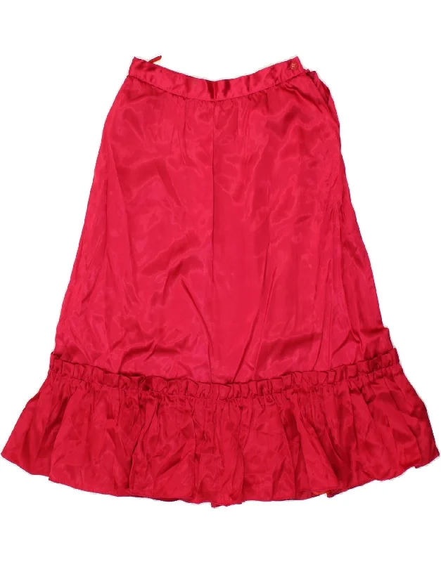 VINTAGE Womens High Waist A-Line Skirt IT 42 Medium W26  Pink lace skirt delicate