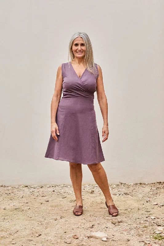 Fara Crossed Dress Purple Tunics Plaid country