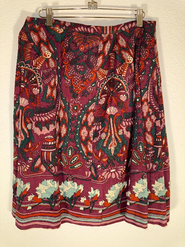 Vintage Lanvin Skirt 1980s Designer French linen skirt breathable
