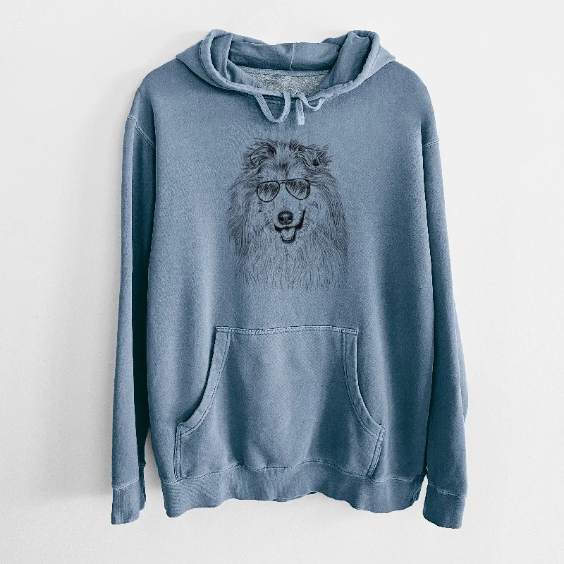 Aviator Donnan the Rough Collie - Unisex Pigment Dyed Hoodie Hoodie with High Neck Warm Protective Aviator Donnan the Rough Collie - Unisex Pigment Dyed Hoodie Hoodie with High Neck Warm Protective