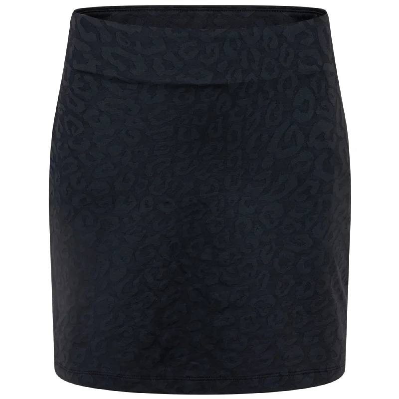 Womens Denise Print Skirt Black - W23 denim skirt durable