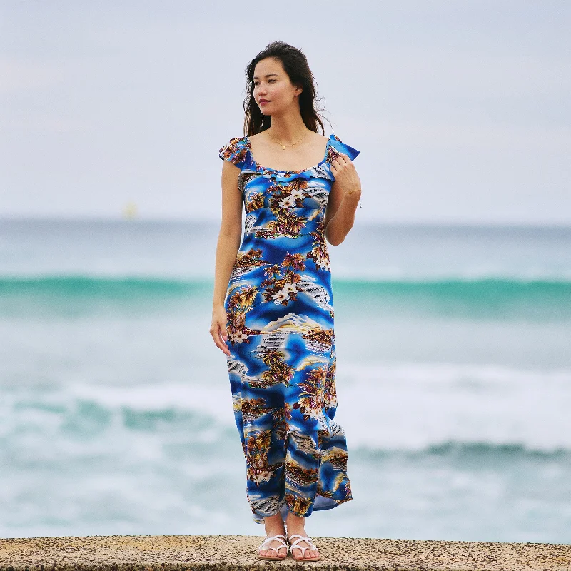Blue Hawaii Empire Dress Tunics Floral girly