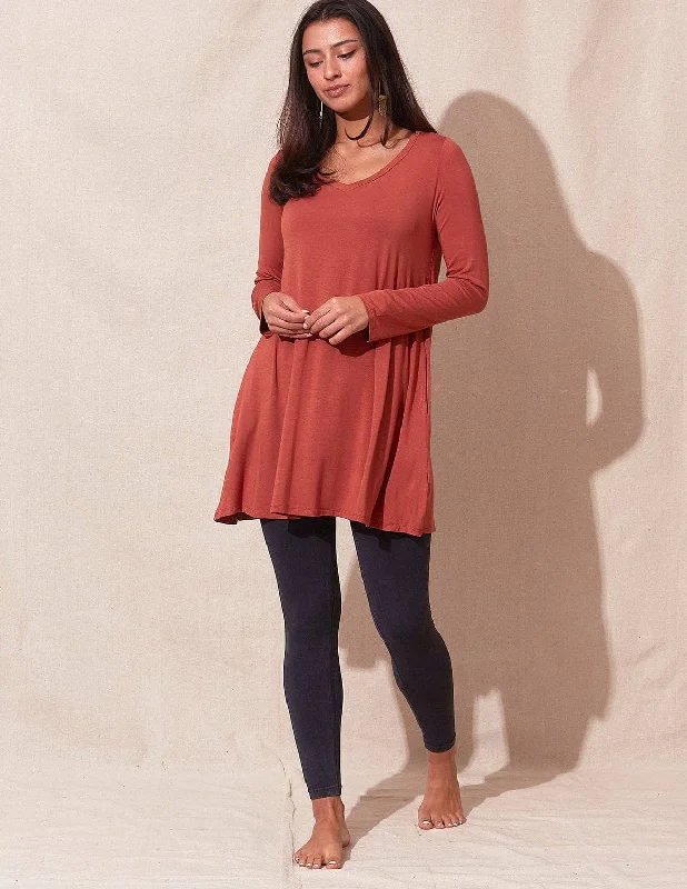 Bamboo V-Neck Tunic Dress - As-Is-Clearance Tunics Recommended stylist