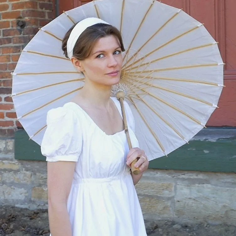 19th Century Empire Dress in Solid Cotton Tunics Practical durable