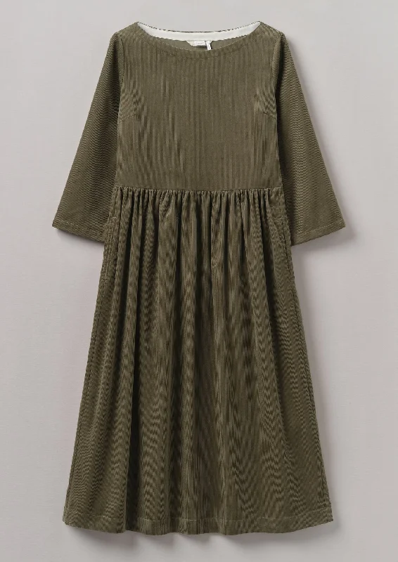 Freya Organic Cord Dress | Pear Tunics Long Elegant