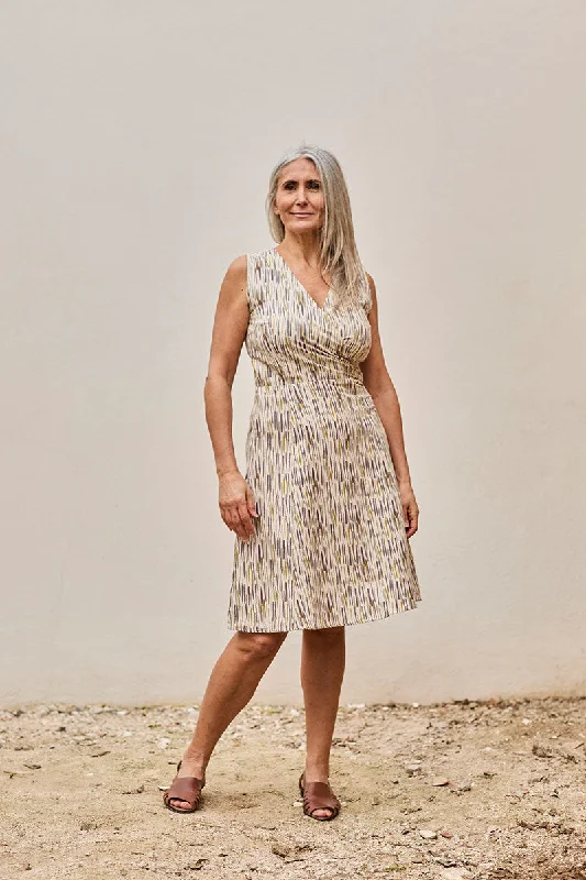Fara Dress Jungle Beige Tunics stripes playful
