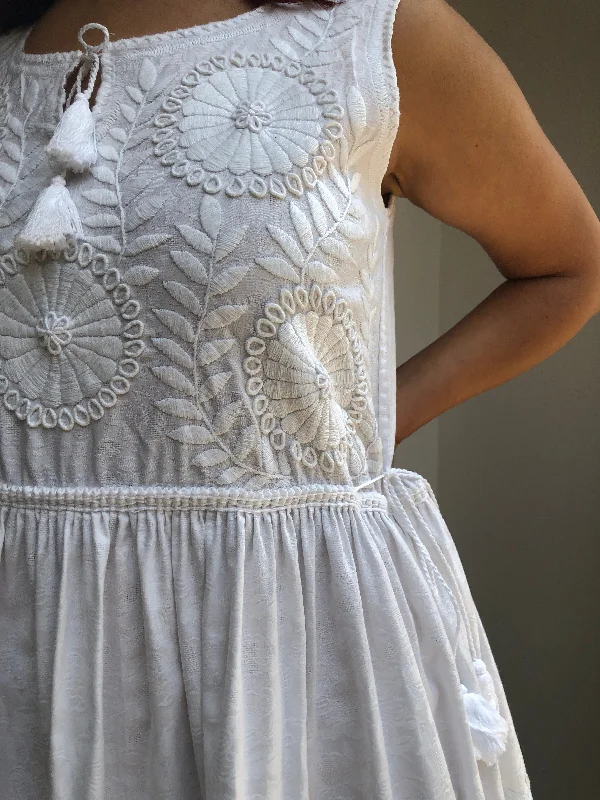 Poland Embroidered Aguacatenango Cotton Dress Tunic Top Casual