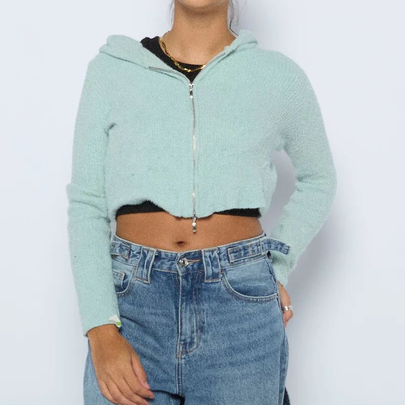 BDG Zip Up Crop Hoodie Cardy - XS Hoodie with Turtle Neck Cozy Winter