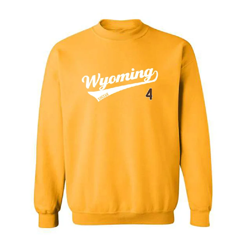 Wyoming - NCAA Women's Soccer : Maddie Burr - Classic Shersey Crewneck Sweatshirt Hoodie with Zipper Placket Modern Functional Wyoming - NCAA Women's Soccer : Maddie Burr - Classic Shersey Crewneck Sweatshirt Hoodie with Zipper Placket Modern Functional