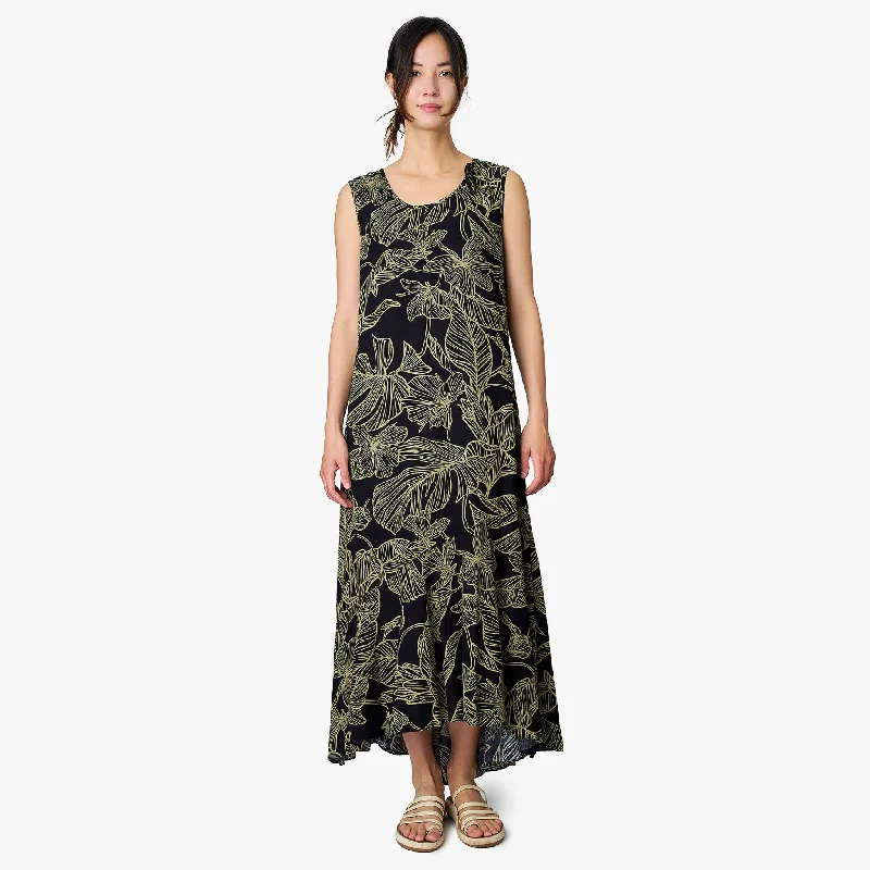 Botanic Breeze Long Dress Tunics Short Trendy