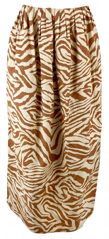 Ulla Johnson Ember Skirt in Gazelle linen skirt natural