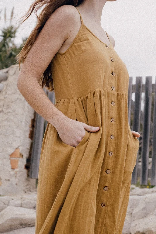 Elma's dress in mustard Pencil Office Professional