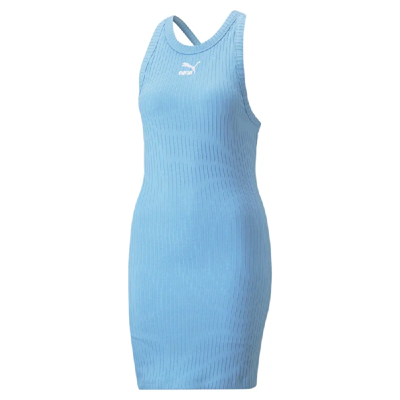 Classics Ribbed Sleeveless Crew Neck Dress Tunics Occasion special