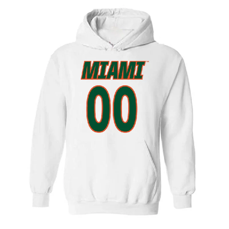 Miami - NCAA Women's Soccer : Vikki Alonzo - Replica Shersey Hooded Sweatshirt Hoodie with Zipper Versatile Modern Miami - NCAA Women's Soccer : Vikki Alonzo - Replica Shersey Hooded Sweatshirt Hoodie with Zipper Versatile Modern